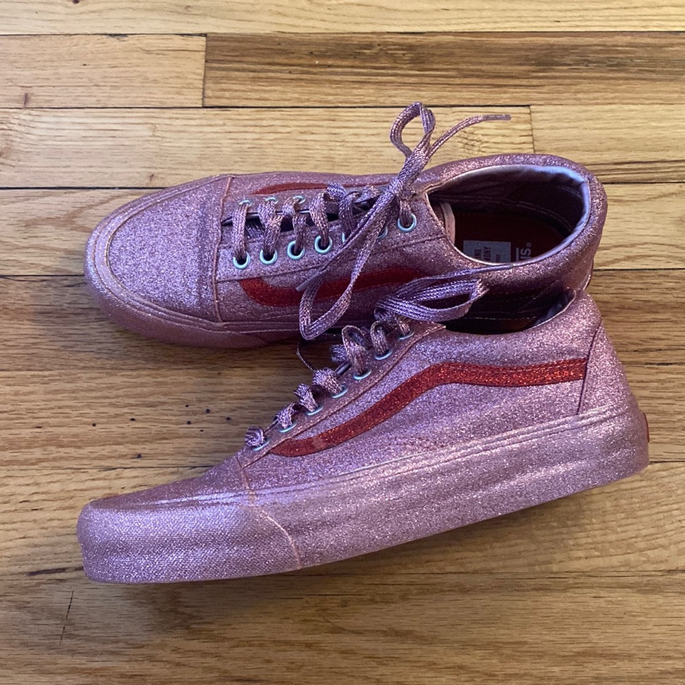 RARE sparkle pink vans